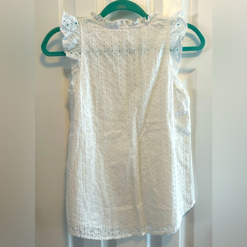 LC Lauren Conrad White Eyelet Top - Picture 4 of 4